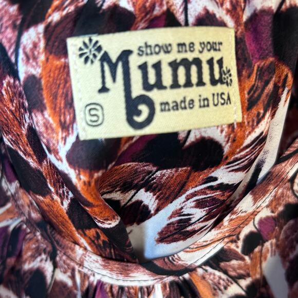 Show Me Your Mumu top small feather print off shoulder festival boho - Picture 8 of 9